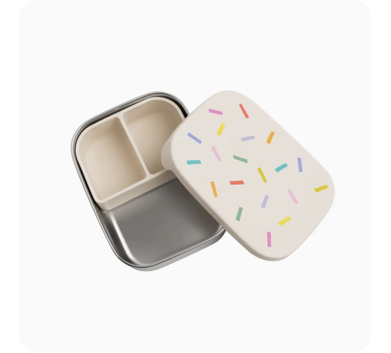 Stainless Steel Lunchbox with Compartments for Kids Confetti