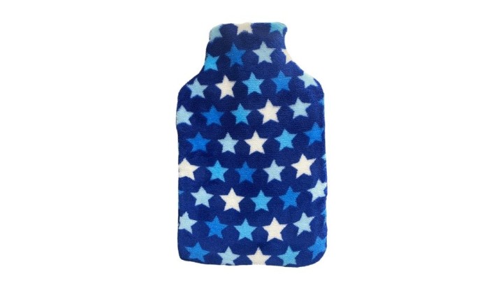 Avivo Hot Water Bottle, Blue Fleece With Stars