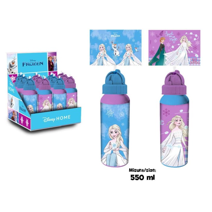 FROZEN ALUMINUM BOTTLE WITH STRAW 550ML