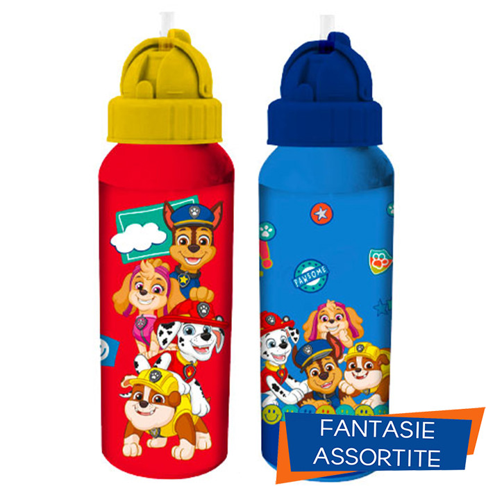 PAW PATROL ALUMINUM BOTTLE WITH STRAW 550ML