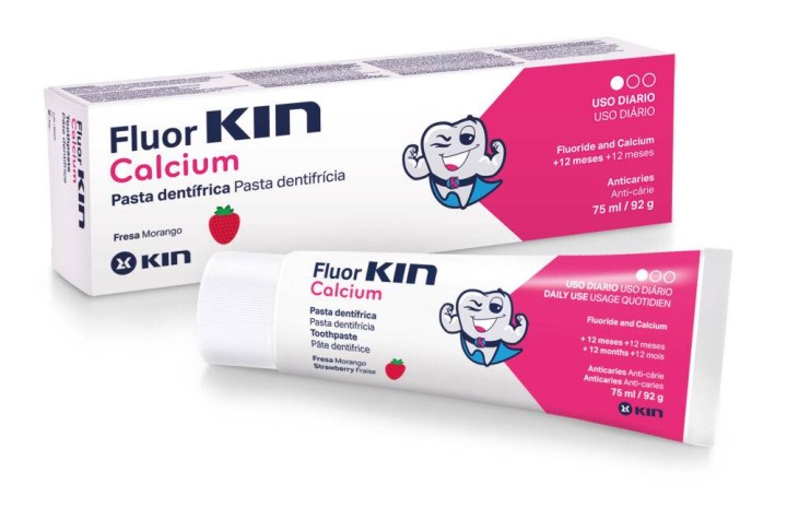 Kin Fluor Junior Calcium Strawberry Toothpaste 75ml