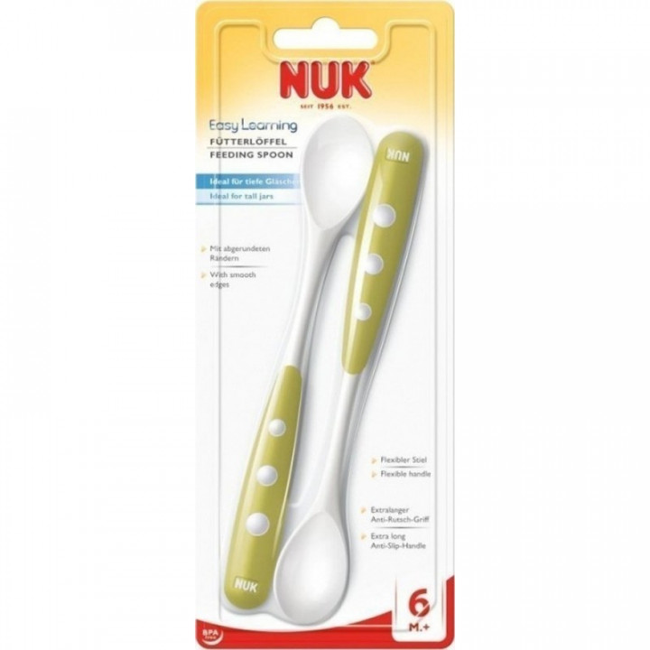 Nuk Easy Learning Feeding Spoon Yellow x2