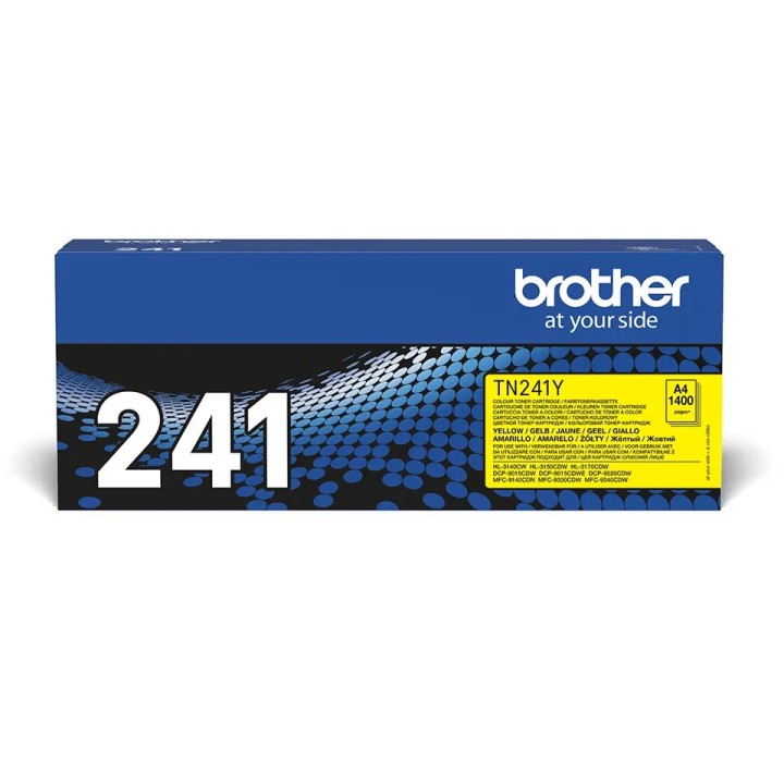 TN241Y BROTHER YELLOW TONER 1400P (HL3140-3170-DCP9020-MFC9140-9330)