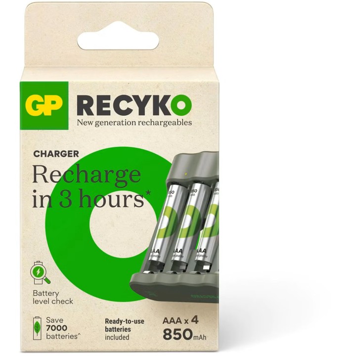 GP ReCyko Rechargeable 4 x 850 mAh AAA