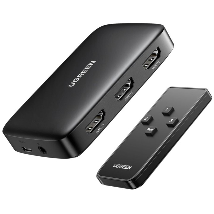 UGEEN HDMI Switcher 3 In 1 Out 4K