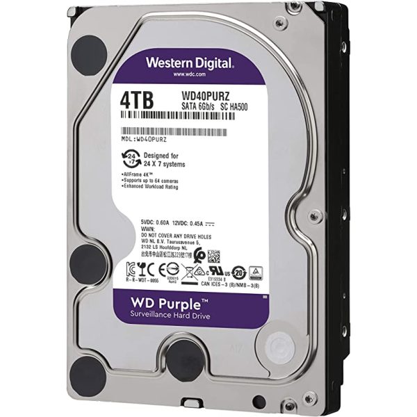 WD Purple Surveillance HDD 4TB  SATA