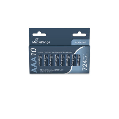 MediaRange Premium Alkaline Battery AAA|LR03 1.5V Pack10