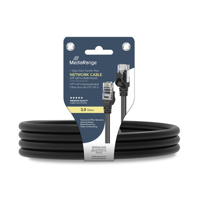 MediaRange Network cable, UTP CAT 6, RJ45/RJ45, 3.0m