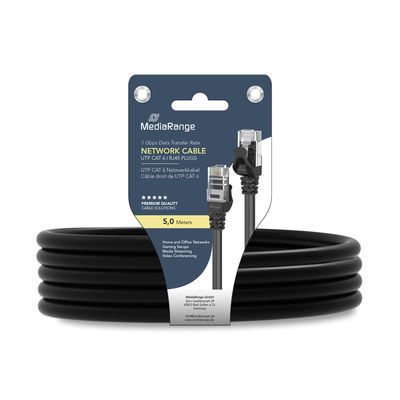 MediaRange Network cable, UTP CAT 6, RJ45/RJ45, 5.0m
