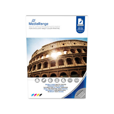 MediaRange 210 x 297mm Photo paper for inkjet printers, matte-coated, 140g, 100 sheets