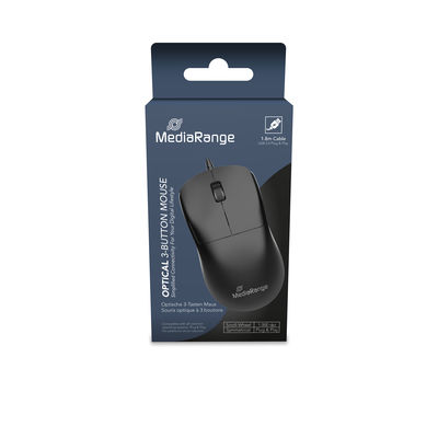 MediaRange Corded 3-button optical mouse