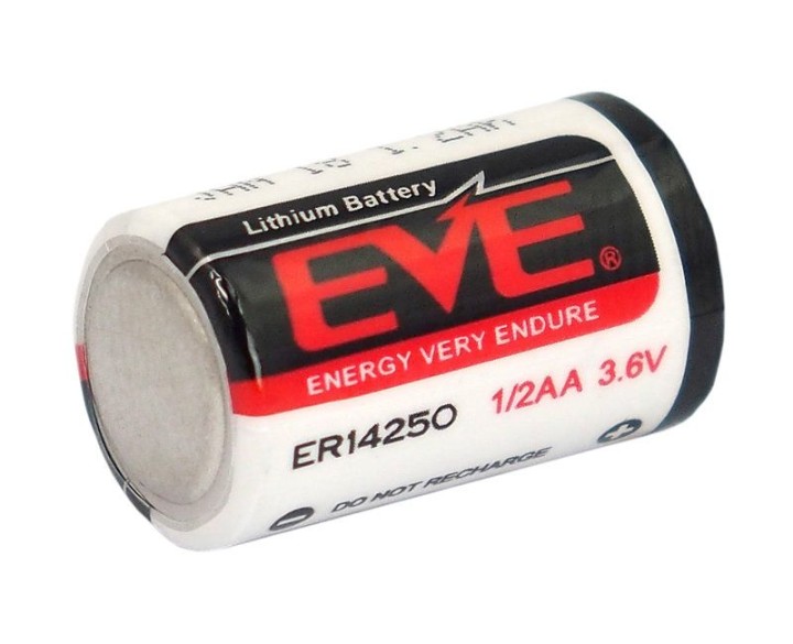 EVE ER14250 1/2 AA Size 1200mAh Lithium Battery Cell 3.6V