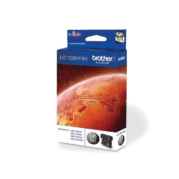 LC1100HYBK BROTHER BLACK INK 900P HIGH YIELD DCP6690-MFC5890/5895/6490/6890