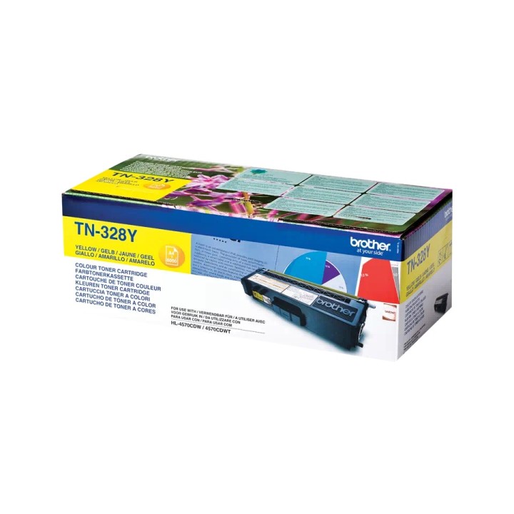 TN328Y BROTHER YELLOW TONER 6000P HL4140/4150/4570-