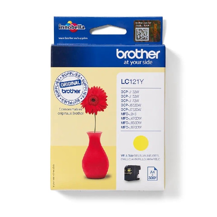 LC121Y BROTHER YELLOW INK 300P DCPJ4110/132/152/172/552/752