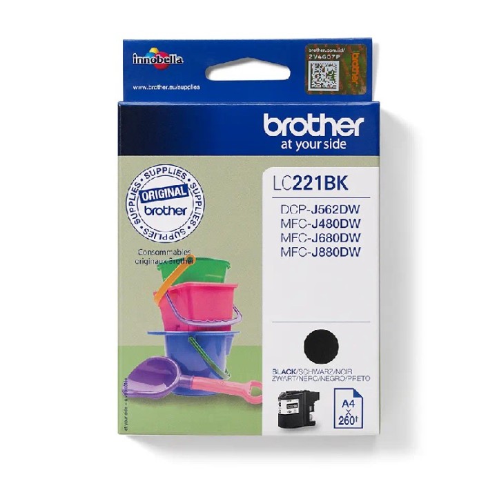 LC221BK BROTHER BLACK INK 260P MFCJ4420/4520/4620/4720 & MFCJ5320/5620/5720