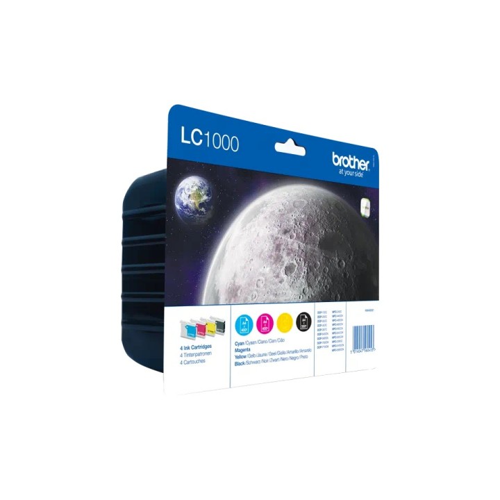 LC1000 VALUE PACK BK 500p / C,M,Y 400p EACH BROTHER LC1000VALBP