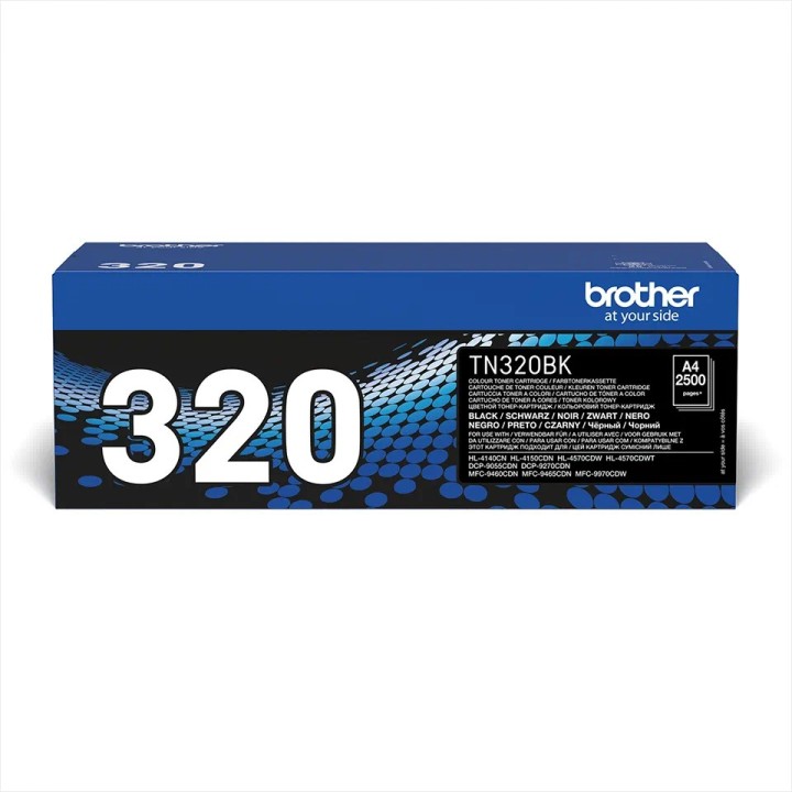 TN320BK BROTHER BLACK TONER 2500P HL4140/4150/4570-DCP9055/9270