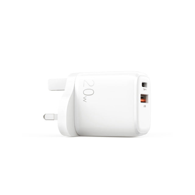 JOYROOM L-QP2011 DUAL-PORT FAST CHARGER 20W UK WHITE