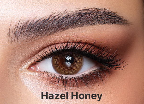 Bella One Day Hazel Honey  (10 Pack) - Honey Colored Contact Lenses - Power = -1