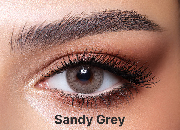 Bella Elite  Collection Sandy Gray - Gray Colored Contact Lenses - Power = -3.75