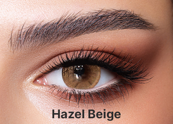 Bella One Day Hazel Beige (10 Pack) - Honey Colored Contact Lenses - Power = -5