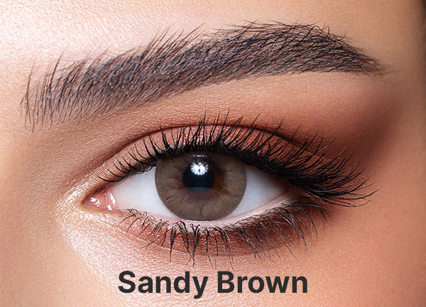 Bella Elite  Collection Sandy Brown - Honey Colored Contact Lenses - Power = -3.25