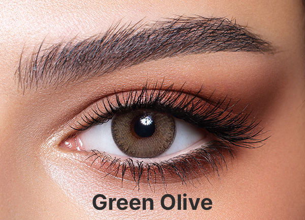 Bella Elite  Collection Green Olive - Green Colored Contact Lenses - Power = -3