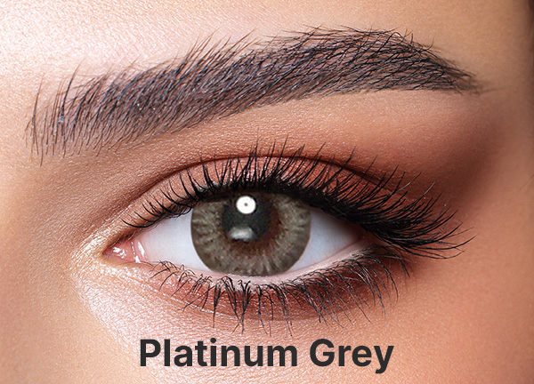 Bella One Day Platinum Gray (10 Pack) - Gray Colored Contact Lenses - Power = -3.5