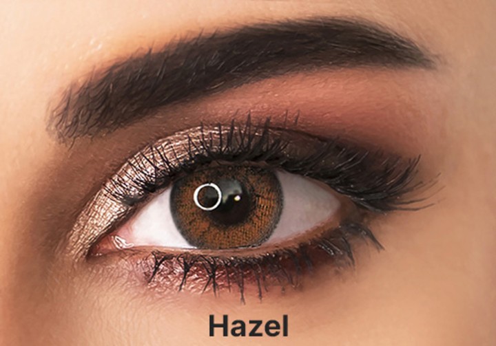 Adore Crystal Hazel - Honey Colored Contact Lenses - Power = -2.75