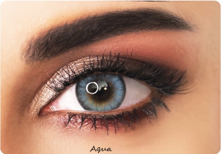 Adore Bi-Aqua - Blue Colored Lenses - Power = 6