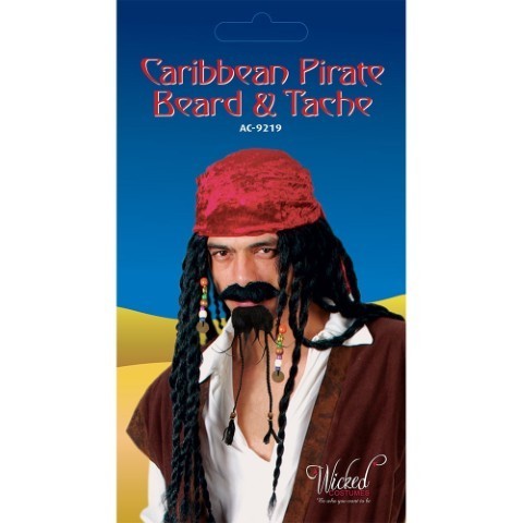 Caribbean Pirate Beard & Moustache