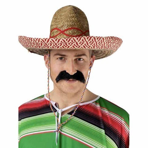 Mexican Sombrero wit Red Trim