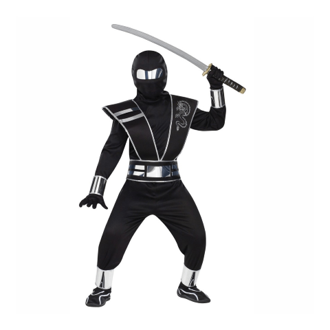 Silver Ninja Boy Costume - 6Y