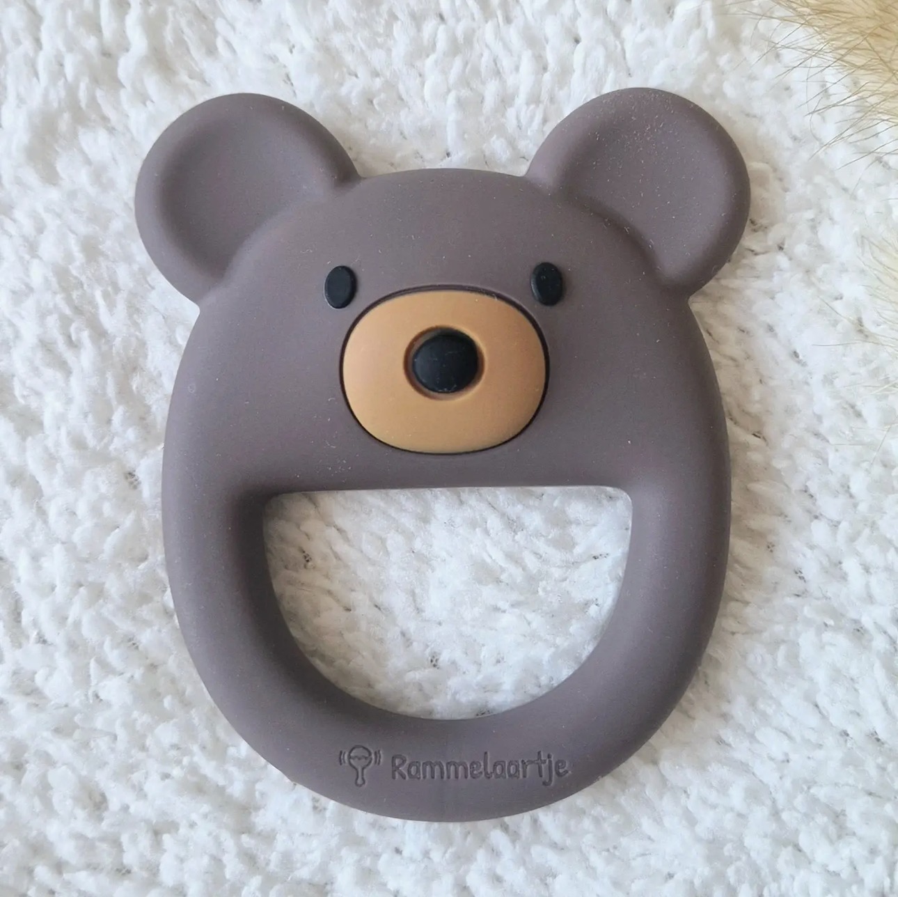 Silicone Teething Ring Bear Brown