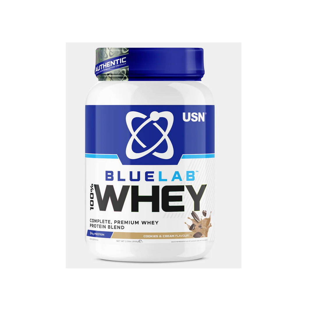 BlueLab 100% Whey Protein Cookies & Cream 908g