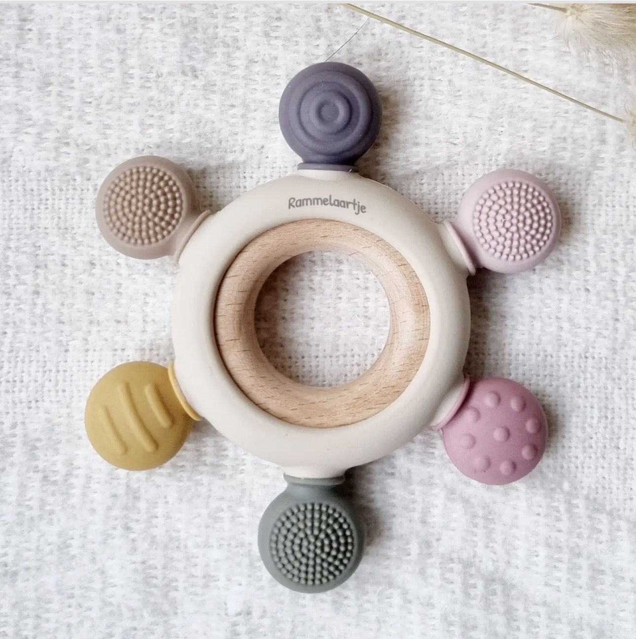 Silicone Dental Teether - Multicolored Pink