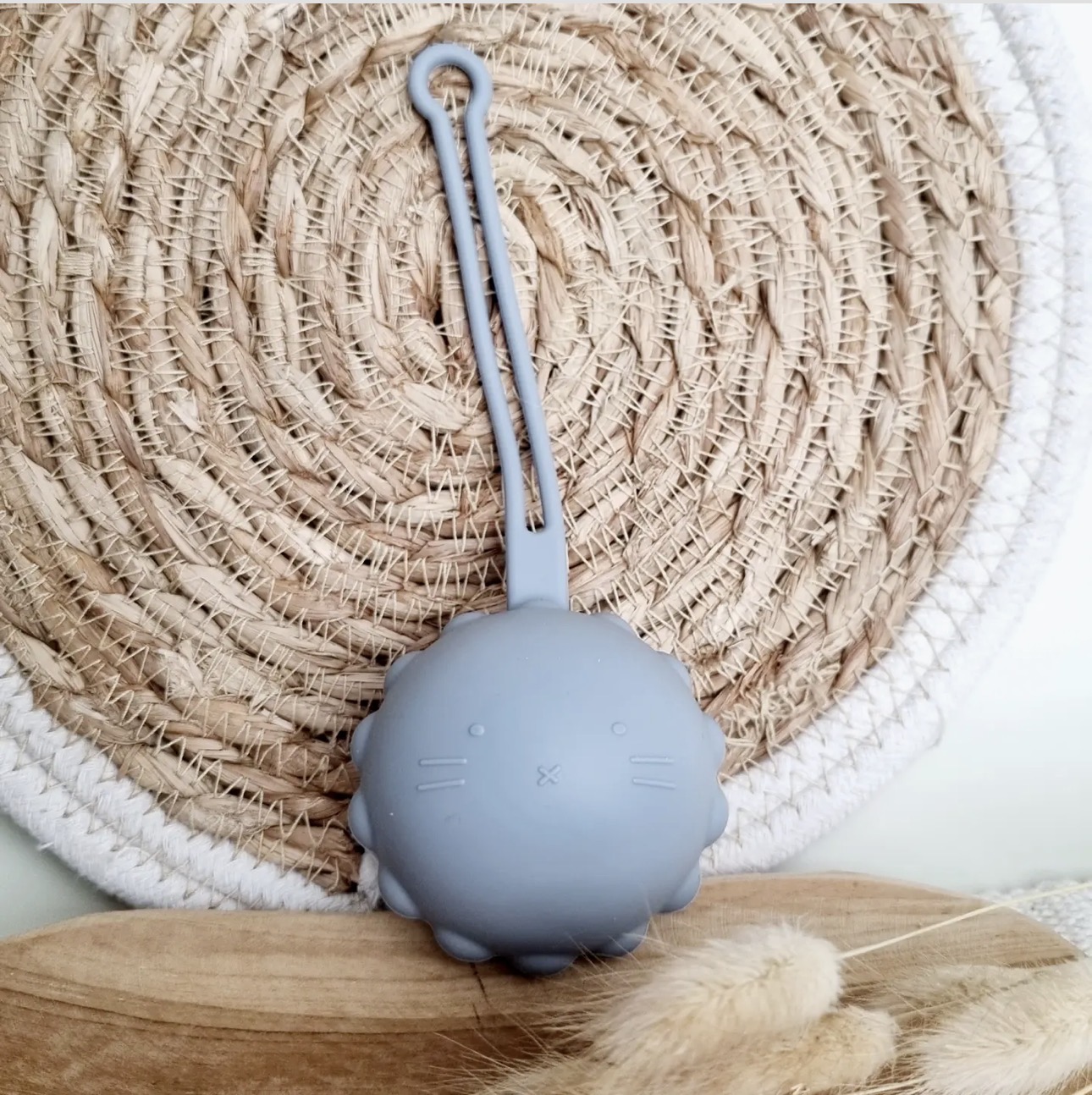 Pacifier Holder - Grey Blue