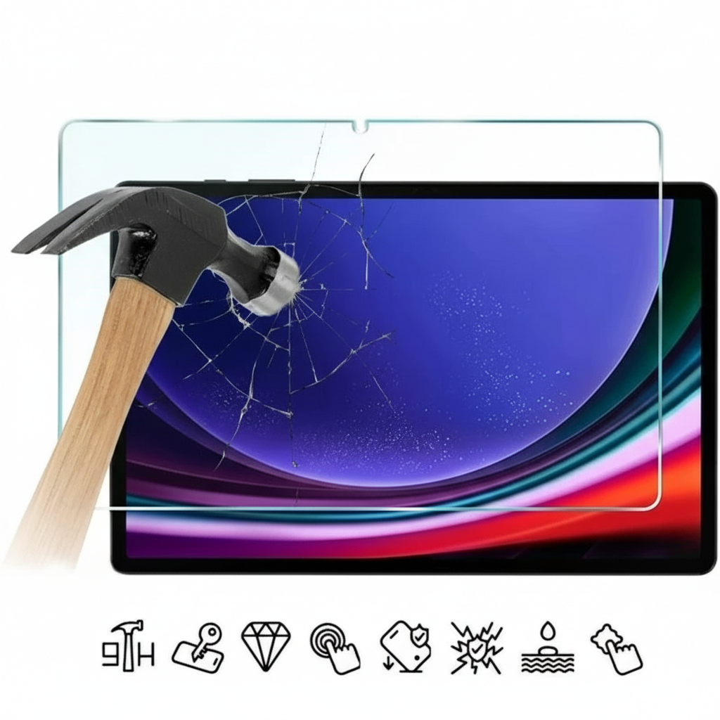 Unipha 9H Tempered Glass Screen Protector for Samsung Galaxy Tab S9 FE+
