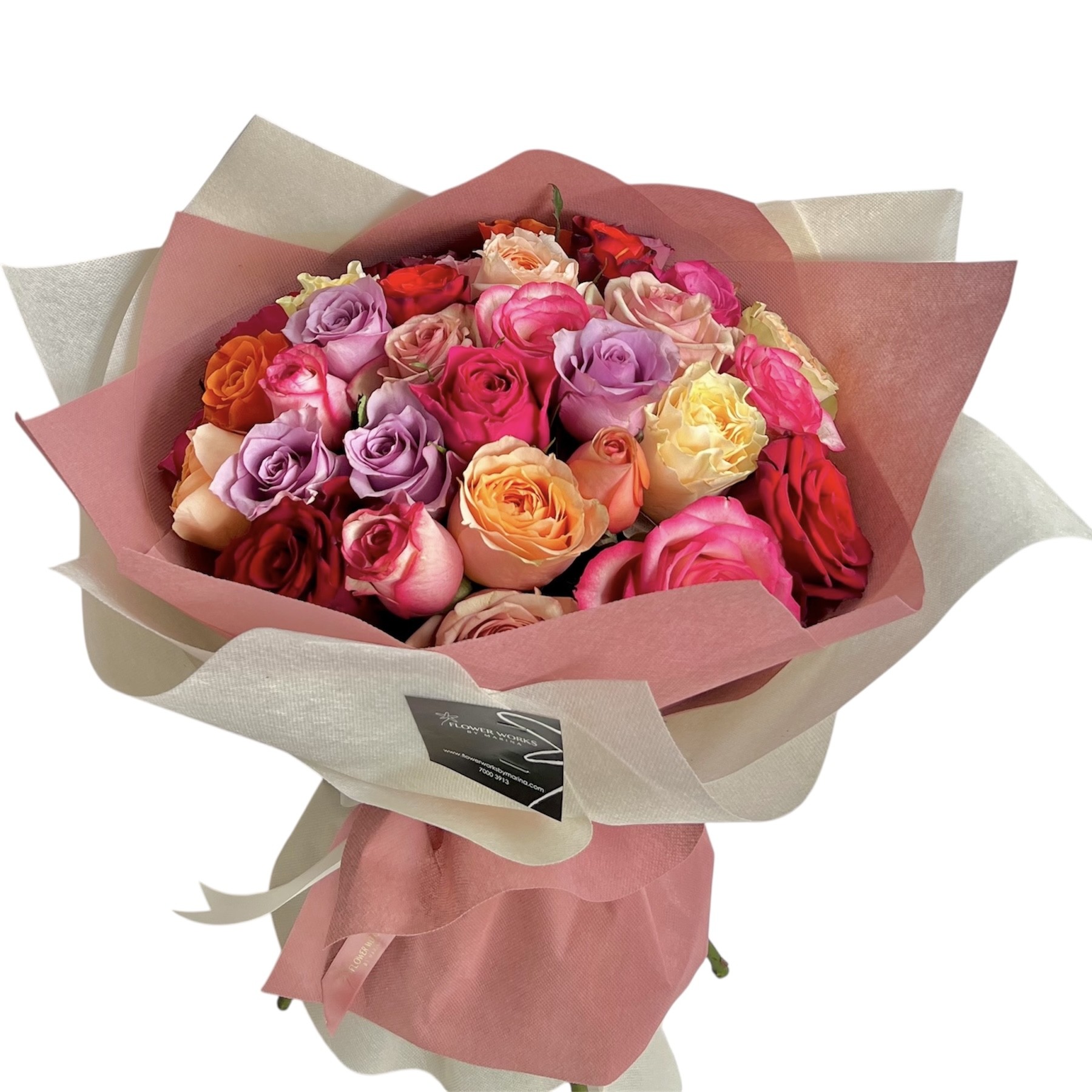 PINK AND PURBLE COMBINATION OF ROSES