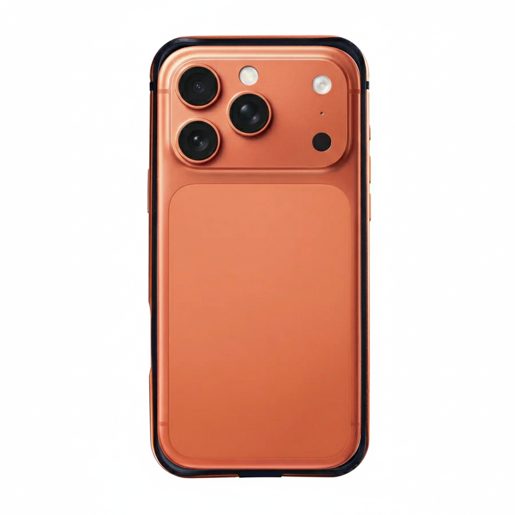 Rixus Crash Guard Metallic Orange Case for iPhone 17 Pro – Premium Bumper