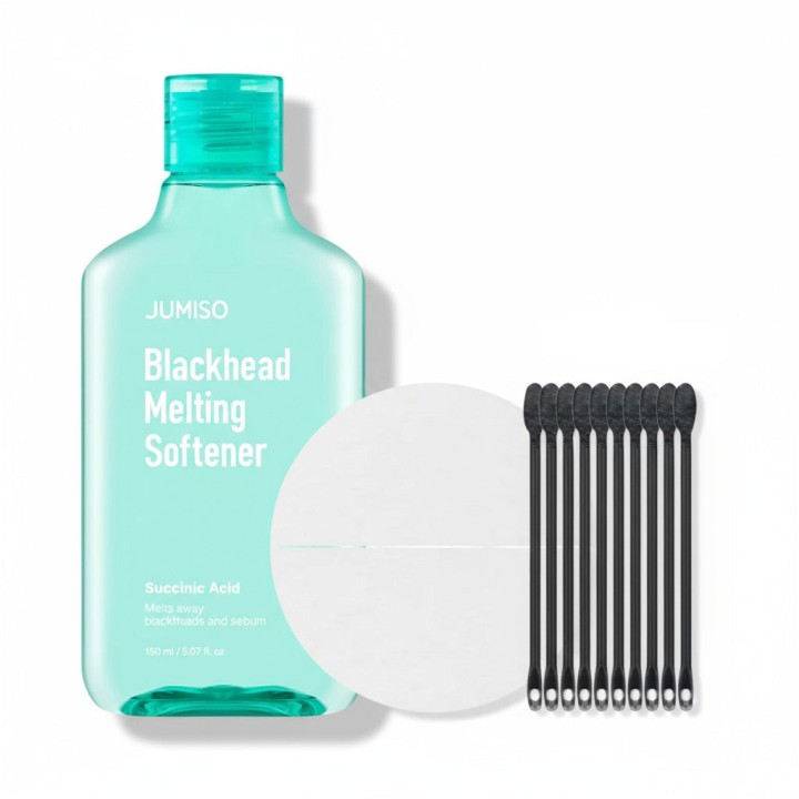 Blackhead Melting Softener & Cotton Pad & 10 pieces dual extractor Set