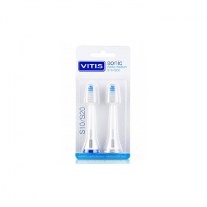 Vitis Spare Part Electric Toothbrush For Delicate Gums White Colour 2Pcs