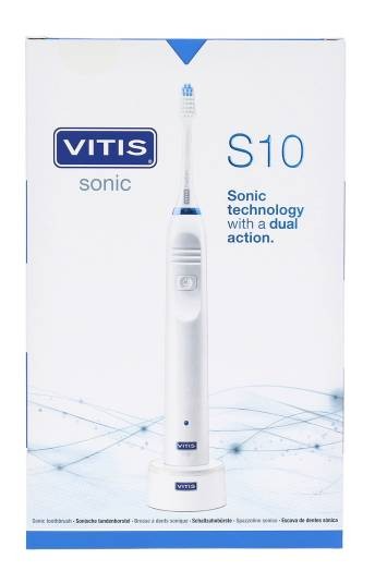 Vitis Sonic S10 Technology Dual Action Electric Toothbrush White Colour 1Pcs