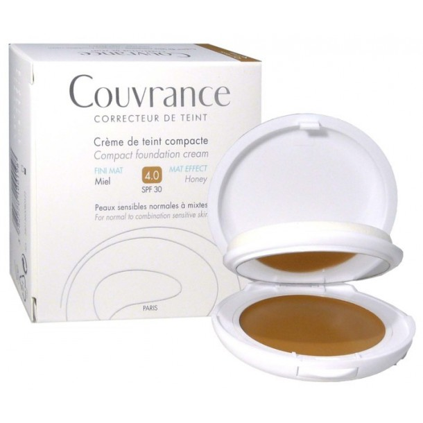 Avene Couvrance Compact Foundation Cream Fini Mat 4.0 Honey Spf30 10G