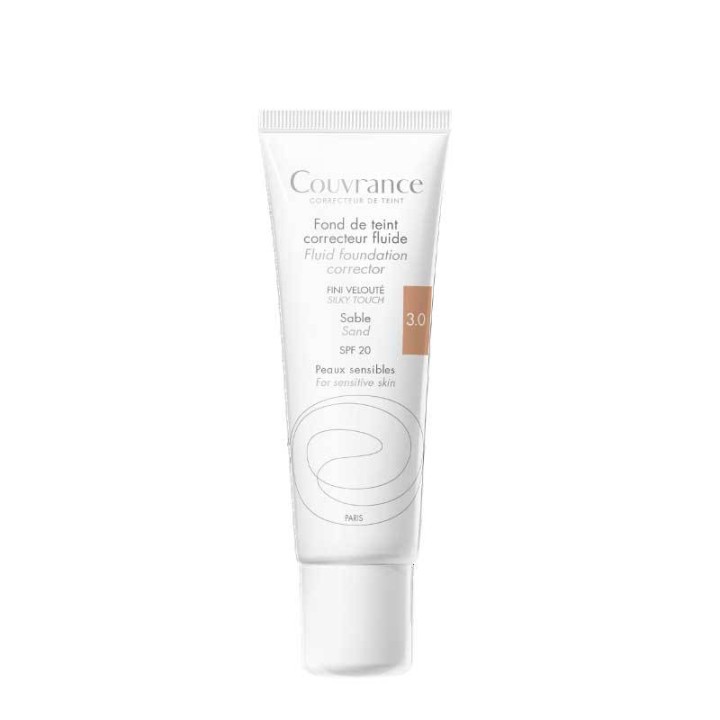 Avene Couvrance Fluide Foundation Corrector Spf20 3.0 Sand 30Ml