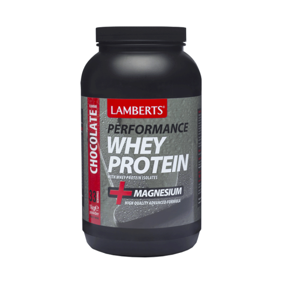 Lamberts Performance Whey Protein Chocolate 1Kg - 22G Of Protein And Added Magnesium Per Serving