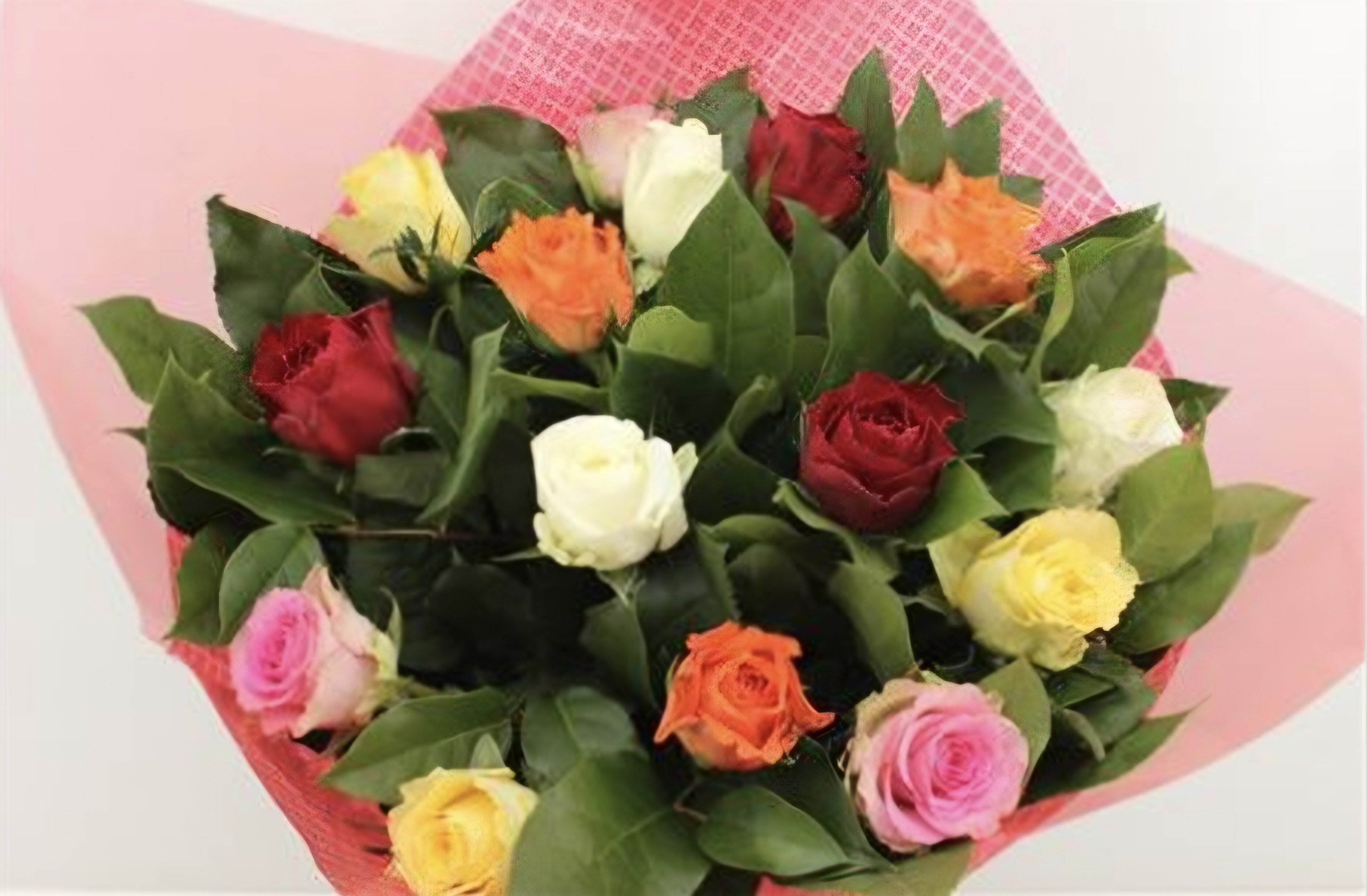 Bouquet Mixed Colored Roses 12 Roses