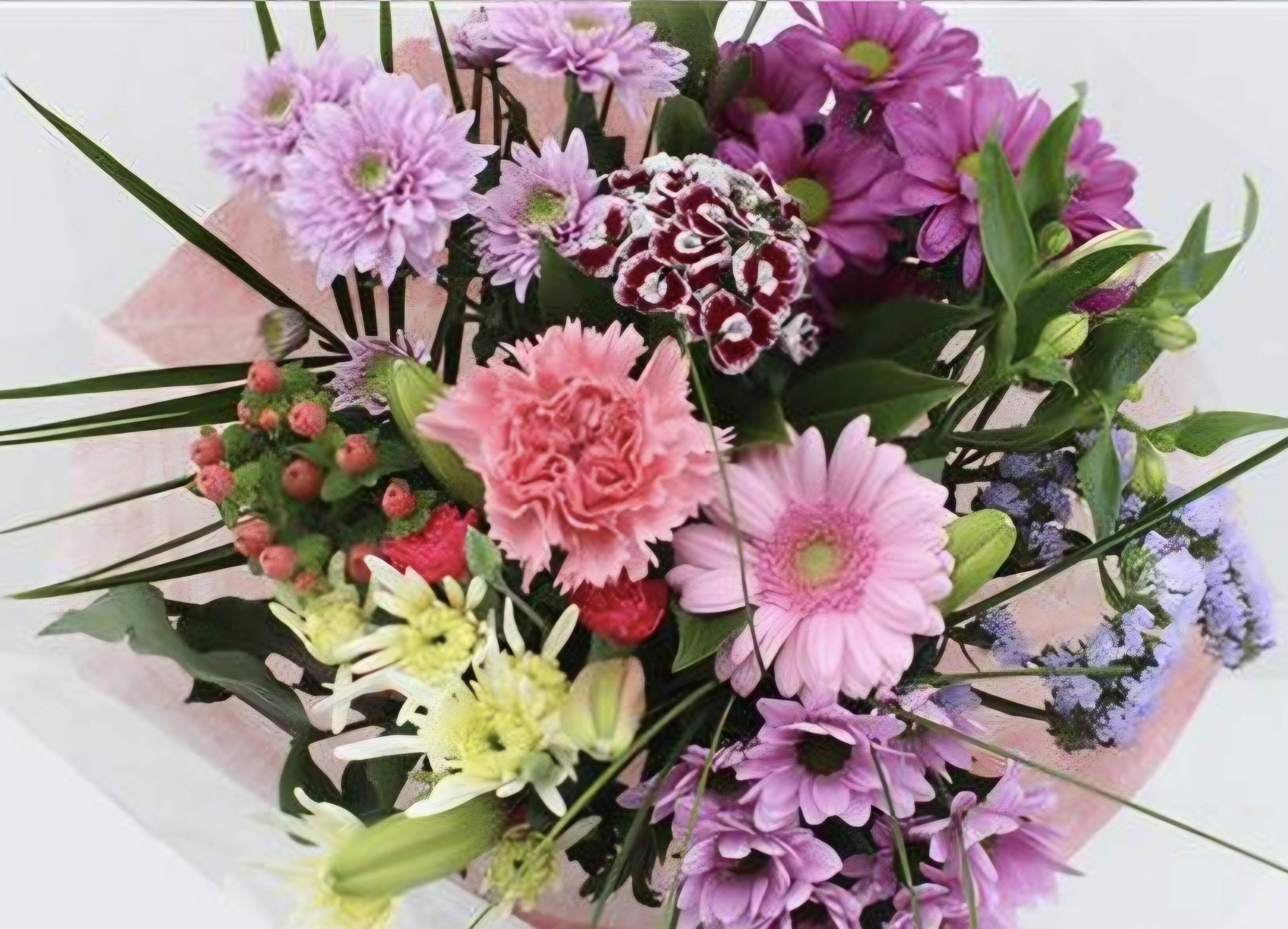 Mixed Flowers Seasonal Bouquet With Splash Of Color Bouquet