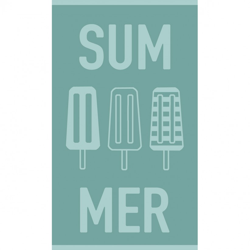 KIDS BEACH TOWEL SUMMER AQUA (70Χ120)